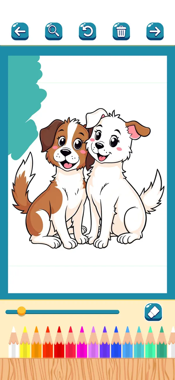 Screenshot #2 pour Chiens livre de coloriage jeu