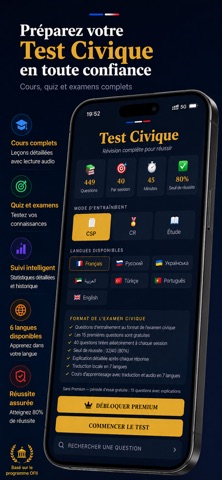 Test Civique iPhone screenshot