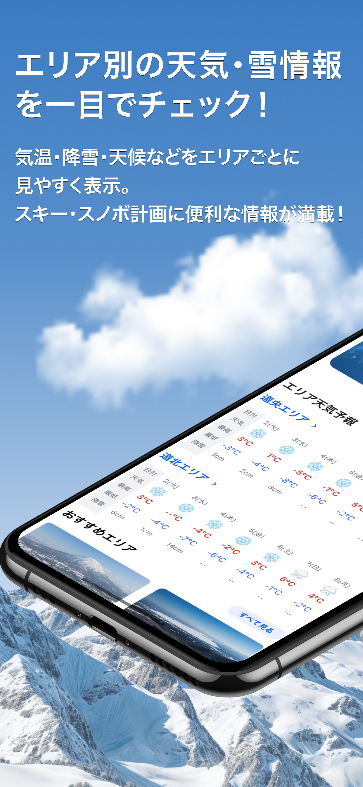 JAPOW CAST スキー場の天気・降雪予報