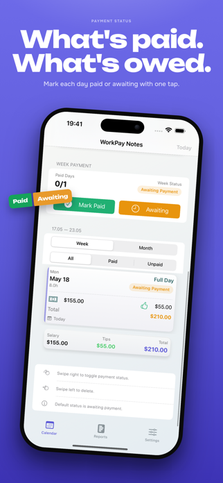 WorkPay: Shift & Tip Tracker Screenshot 3 of 5