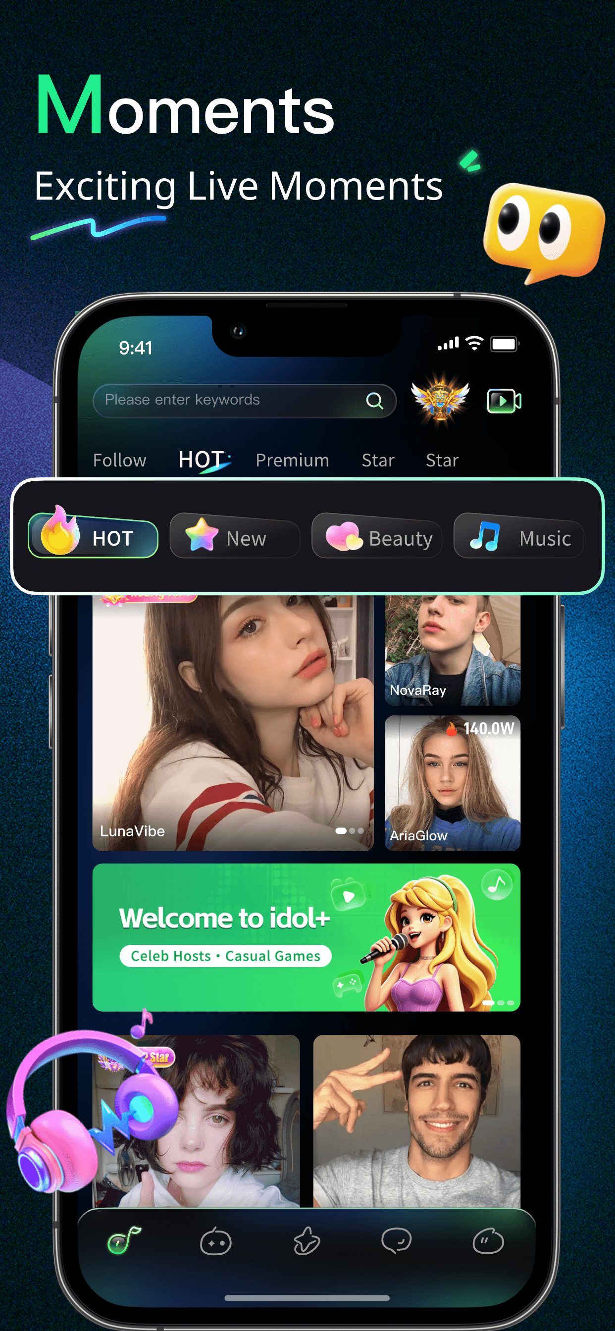 IDOL+  Global & Celeb Live