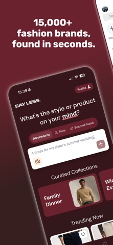 Say Less: AI Fashion Discovery screenshot