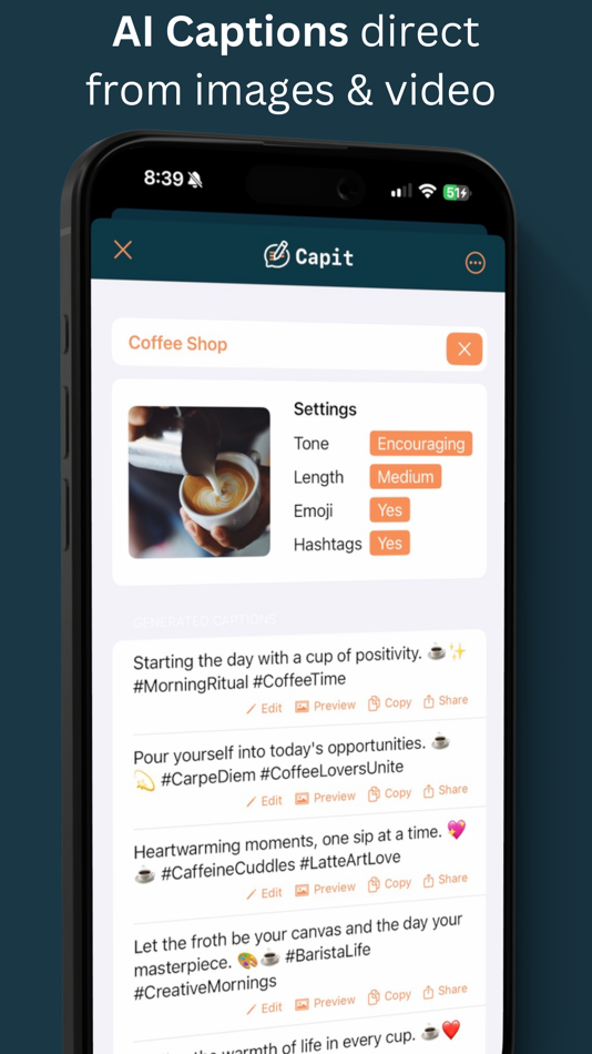 #2. Capit AI Image Captions (iOS) 由: Swift Fox Software LLC