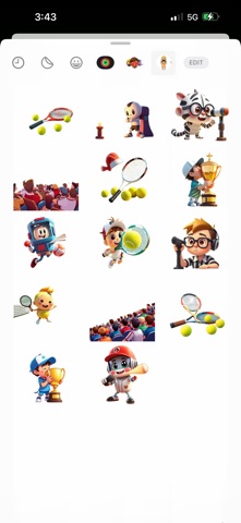 Tennis Tournament Stickers iPhone screenshot