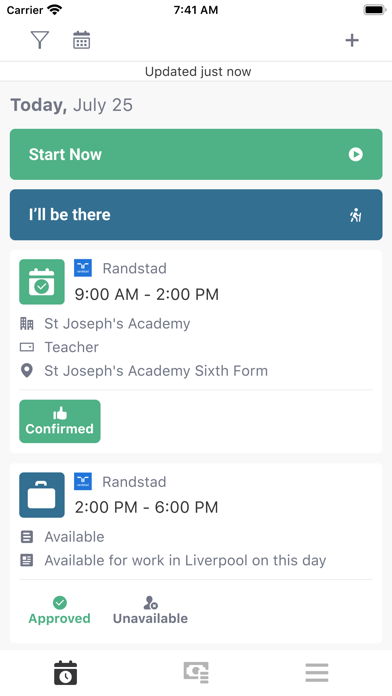 Randstad Scheduler Screenshot