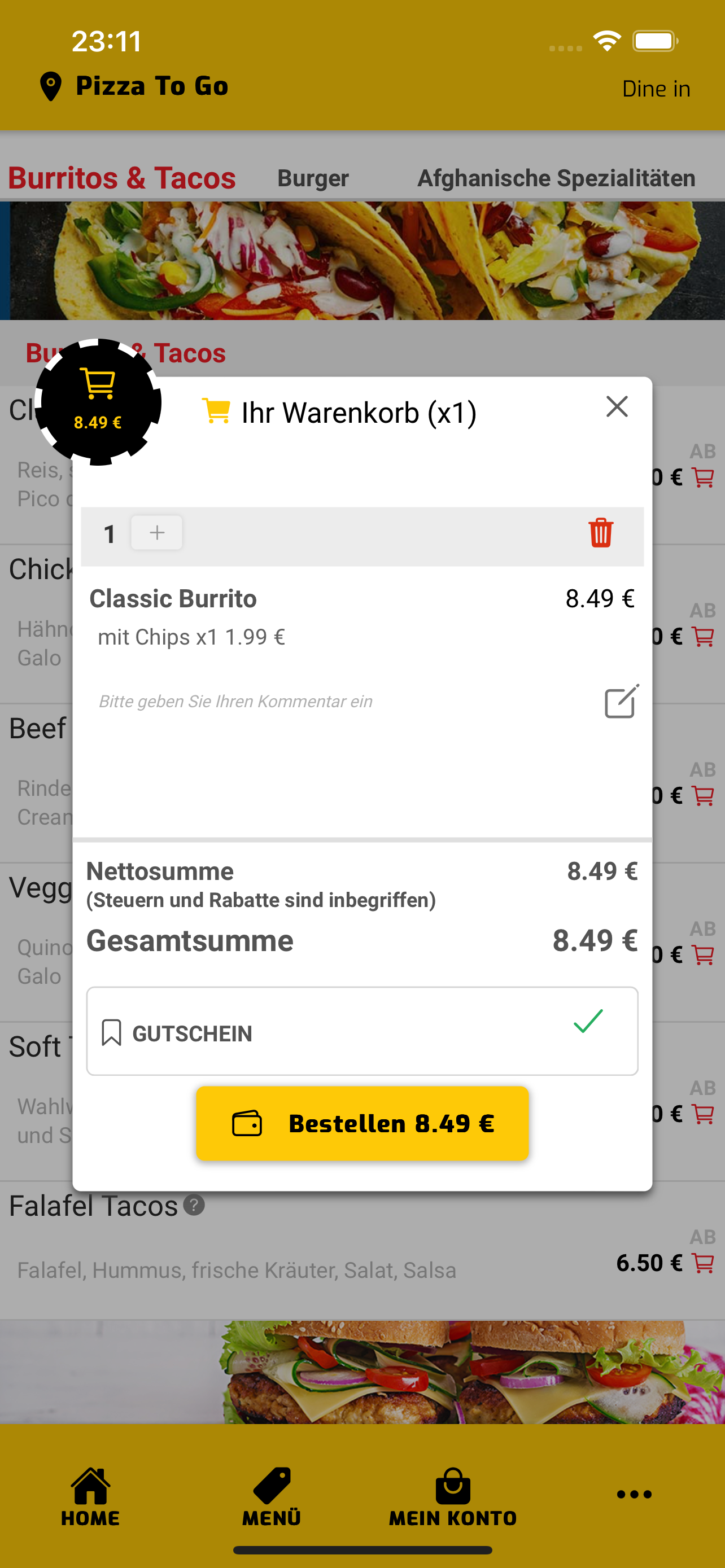 Pizza To Go