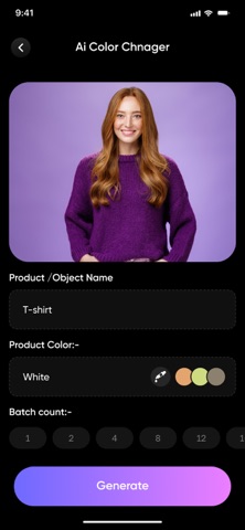 AI Color Changer : AI Recolor iPhone screenshot