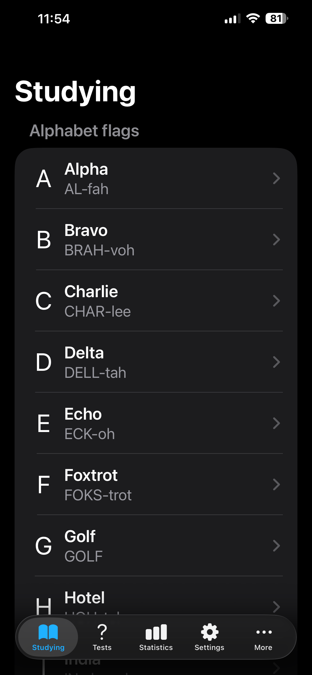 ICS: alphabet, Morse, flags