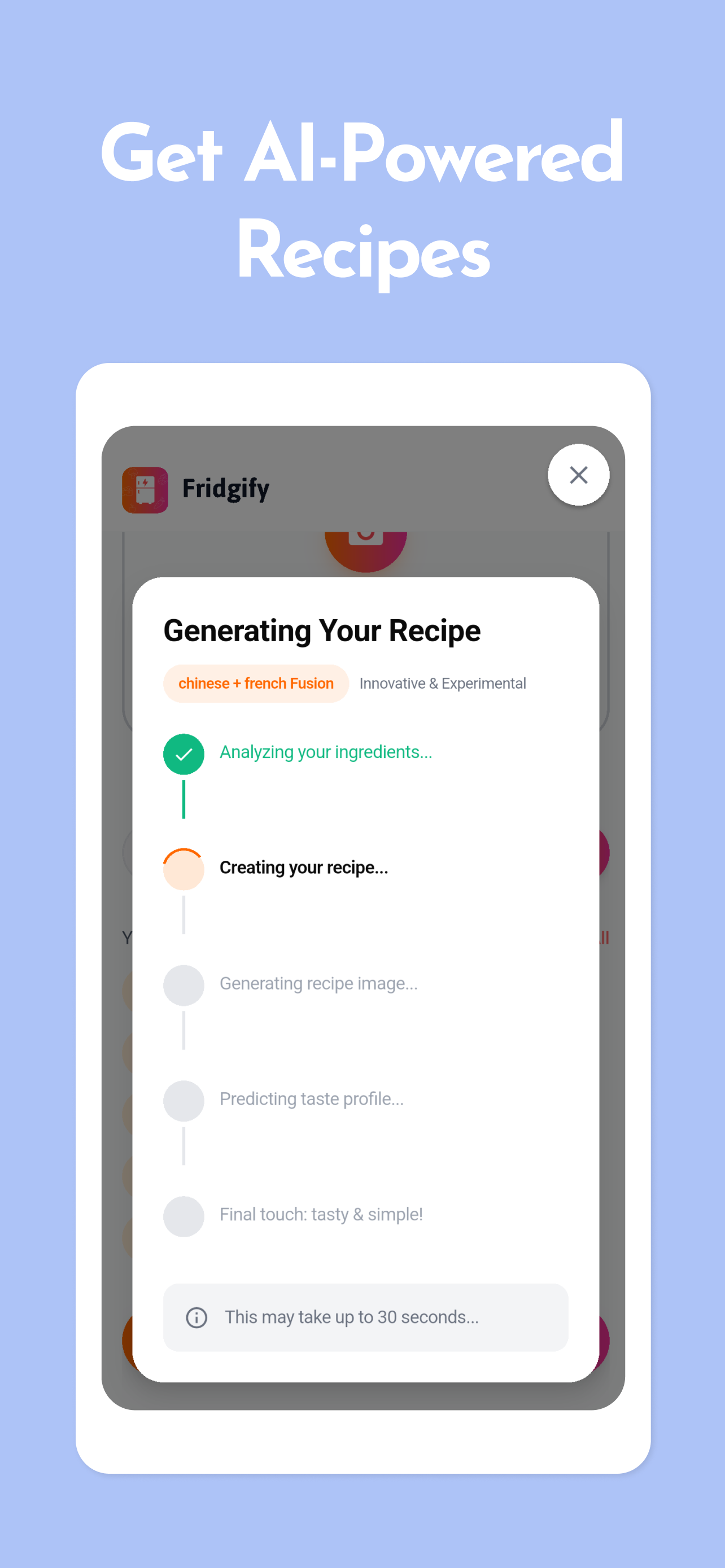 Fridgify: AI meets your fridge screenshot 3