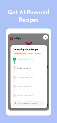 Fridgify: AI meets your fridge screenshot