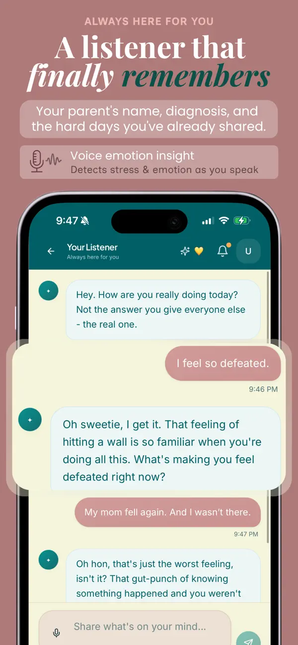 Screenshot #2 pour Emberlly: Caregiver Support