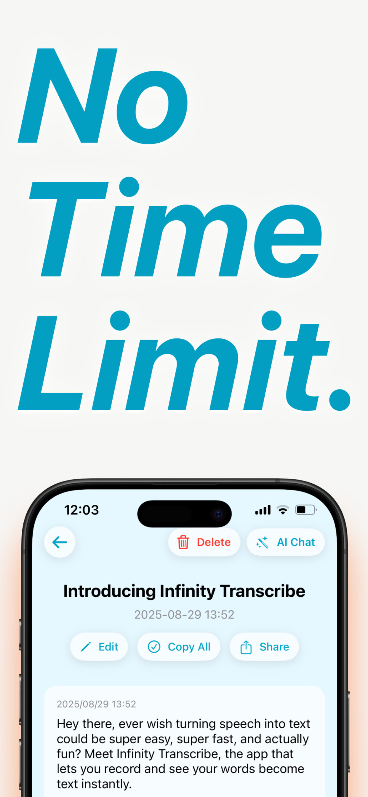 Infinity Transcribe Recorder