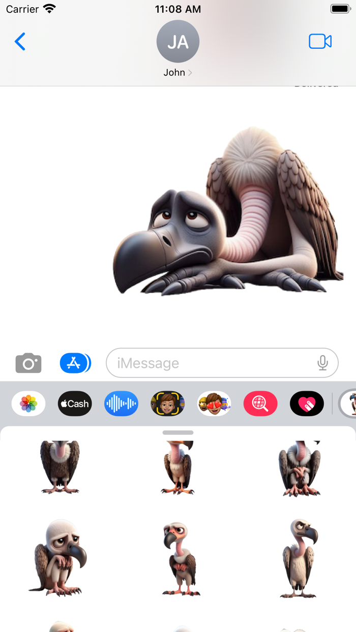 Sad Vulture Stickers