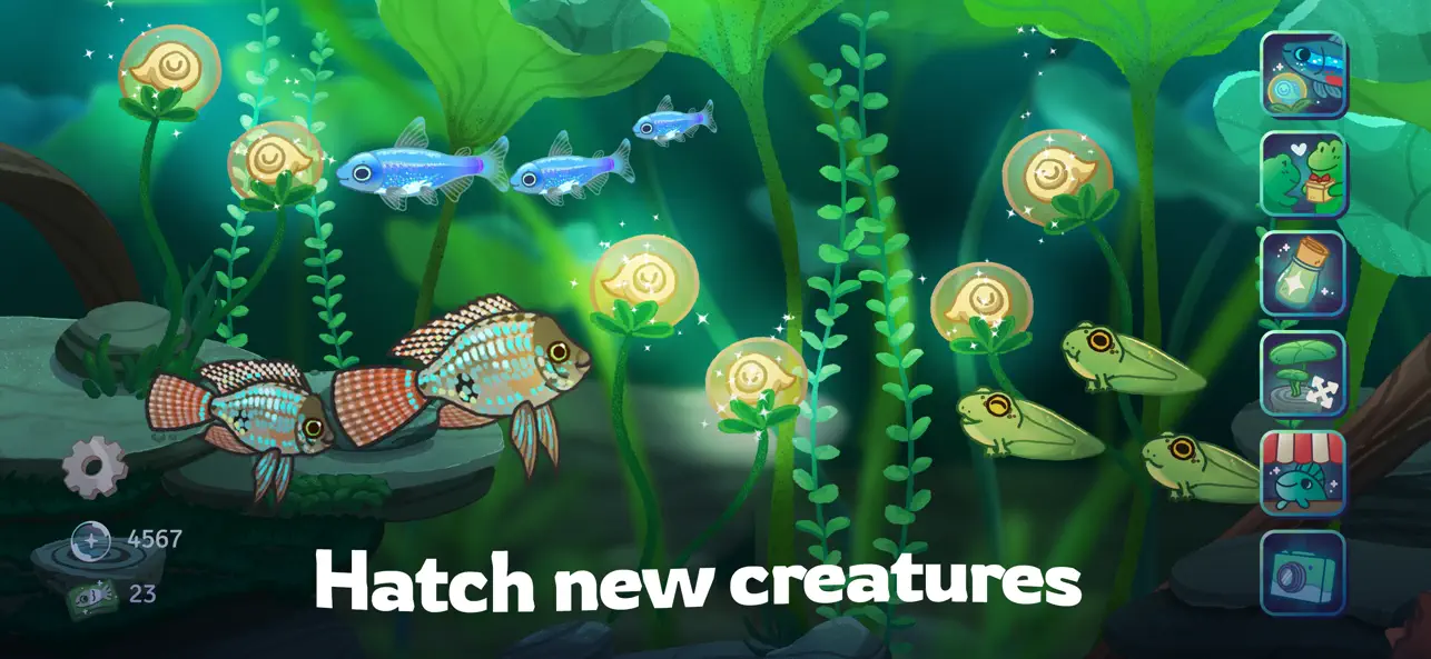 Pondlife — Relaxing Fish Game iOS Mod IPA screenshot 4 - iOS game interface