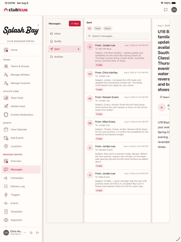 Clubicus iPad screenshot