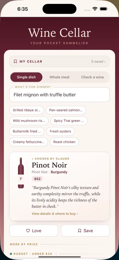 Wine Pairing Cellar screenshot 1