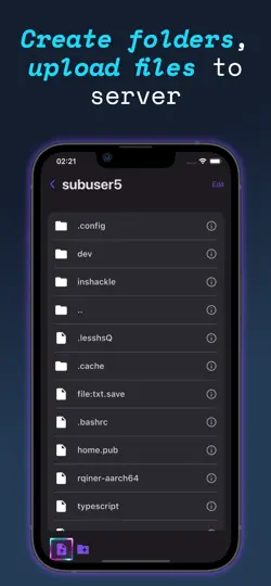 Capture d'écran de Termux sur iPhone 5