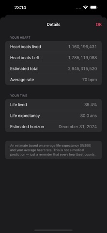 Battements: Heartbeats Left iPhone screenshot