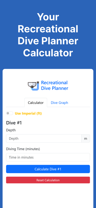Dive Planner Calculator Screenshot 1 of 3