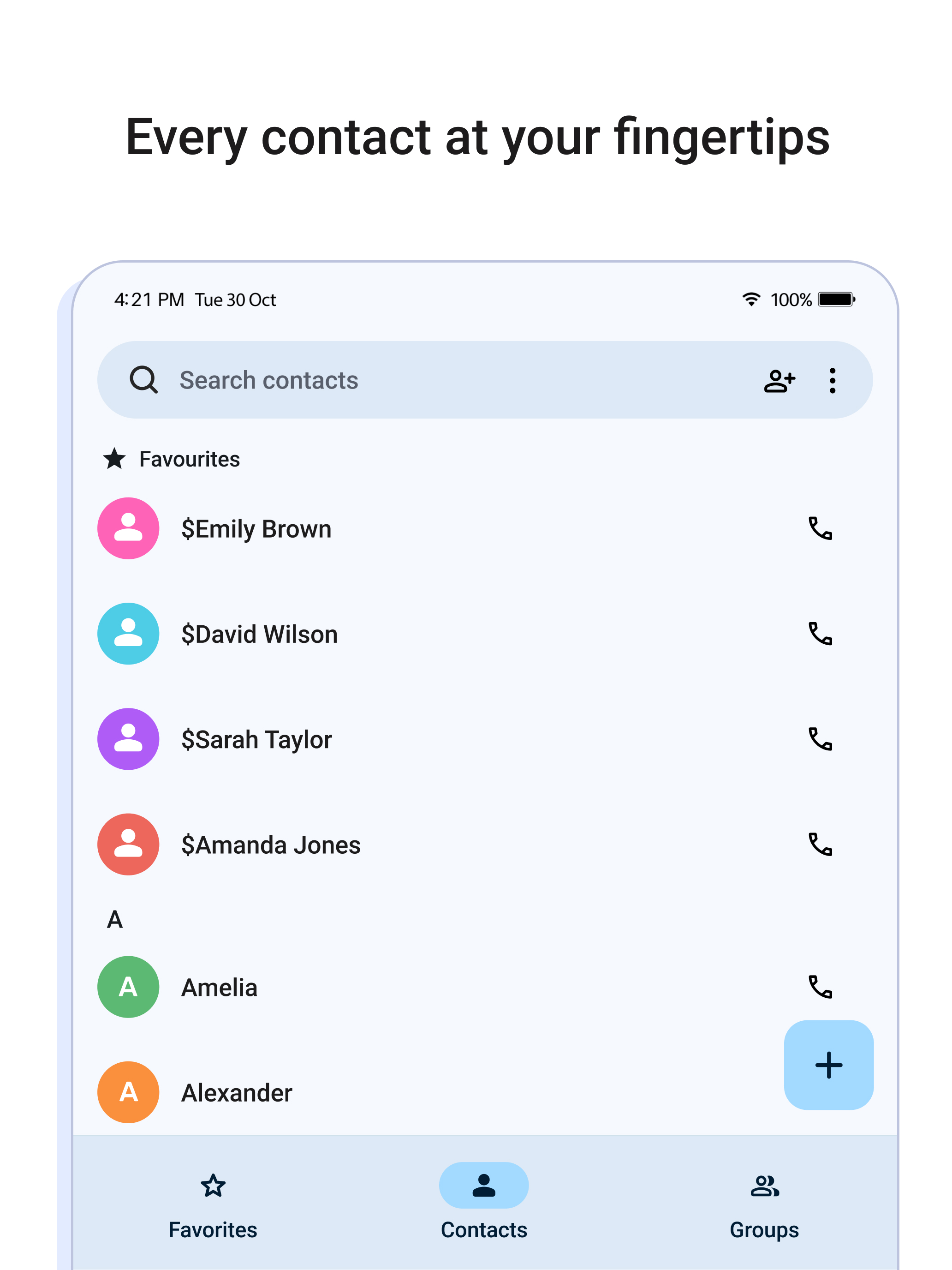 Contacts For Call