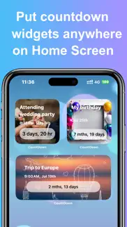 countdown widget - event timer iphone screenshot 1