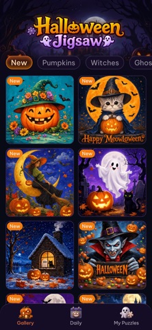 Halloween Jigsaw Puzzle Game iPhone screenshot