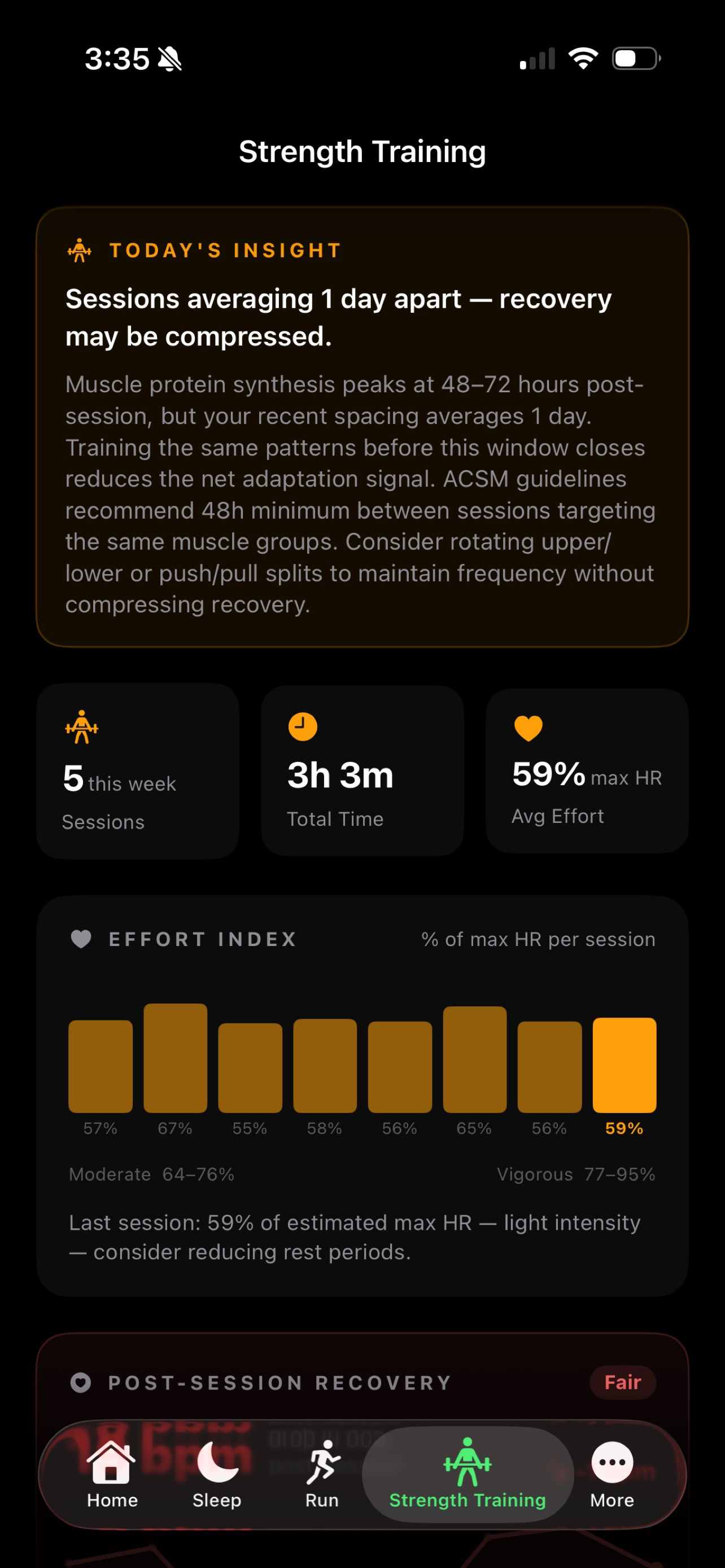 Vero: Recovery & Readiness screenshot 10