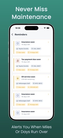 Carlog: Car Log & Expenses iPhone screenshot