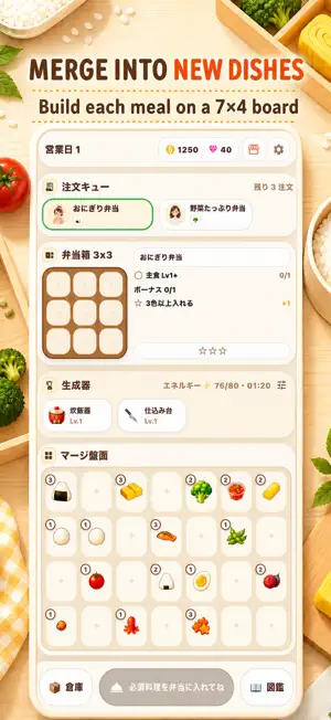 Merge Bento: Food Puzzle screenshot 2