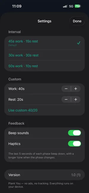 PlankYou screenshot 3
