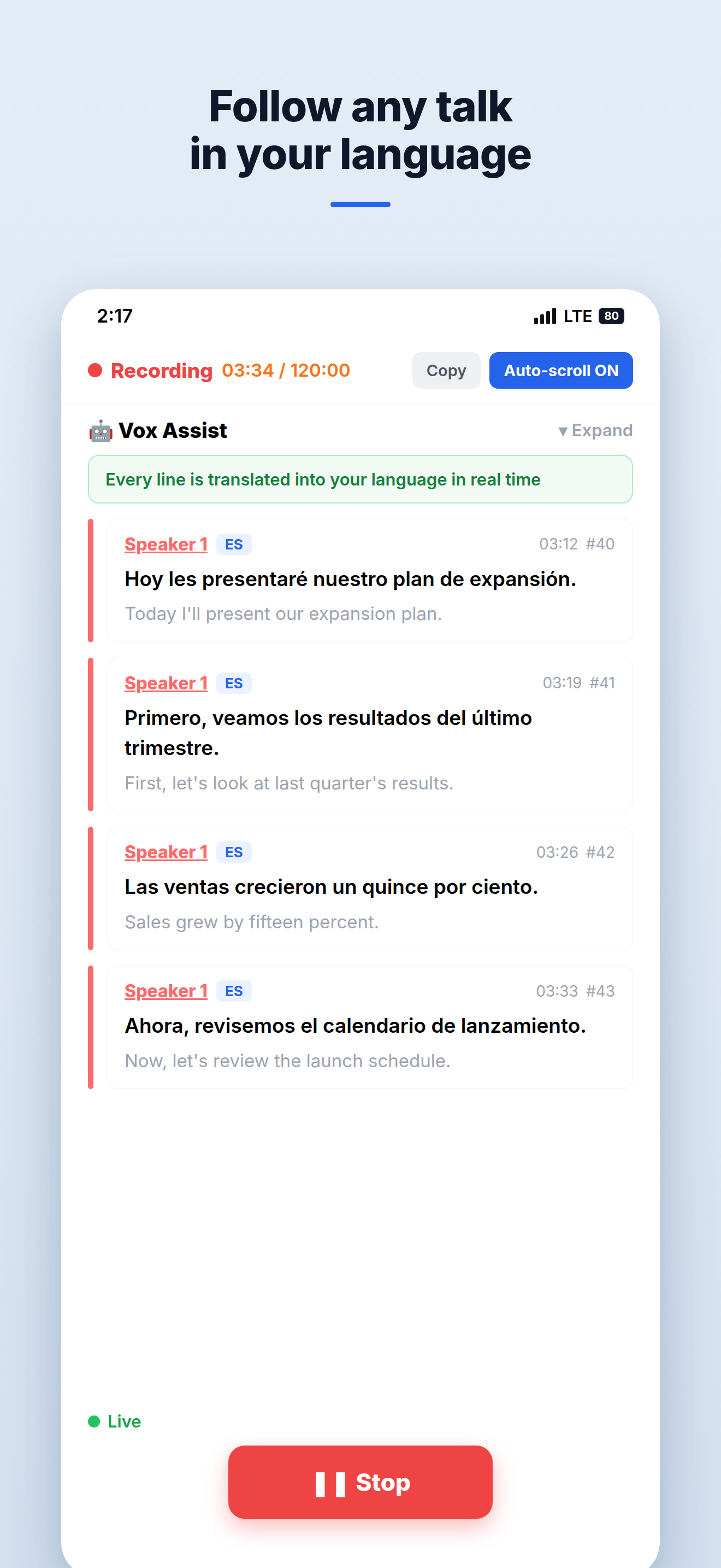BridgeVox: Interpreter & Notes screenshot 7