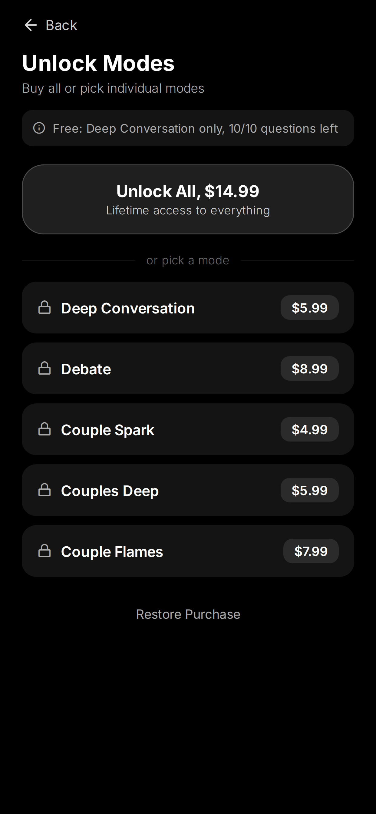 Deep Connections App