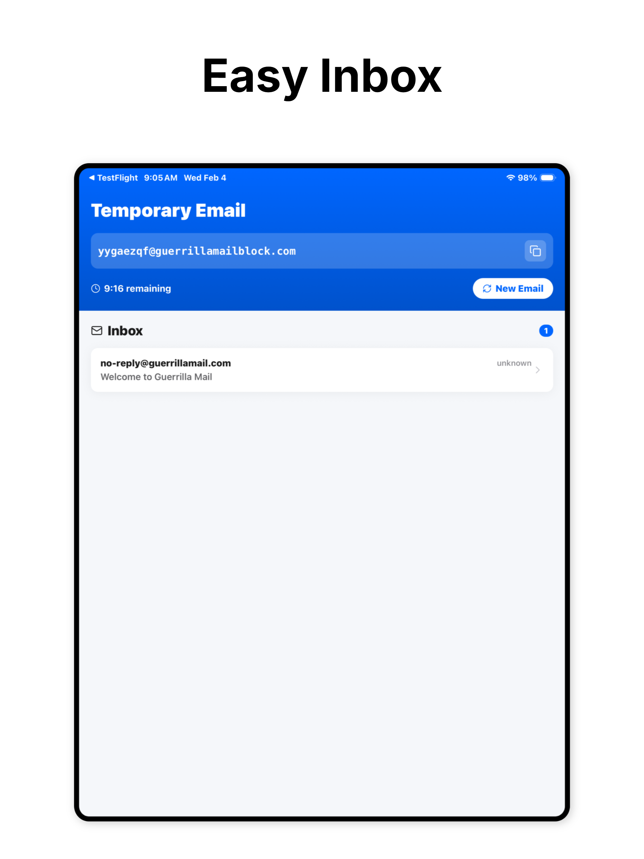 MiniMail: Temporary Email