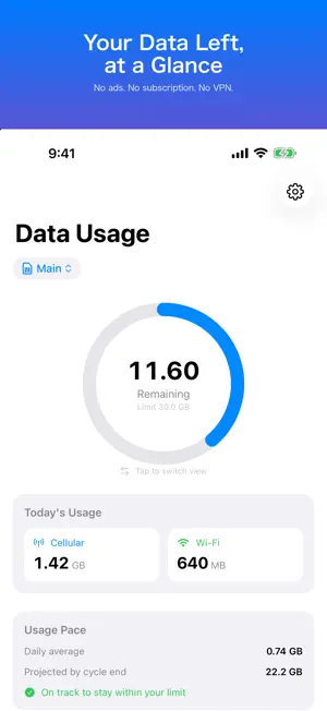 GigaGuard: Data Usage Widget screenshot 1