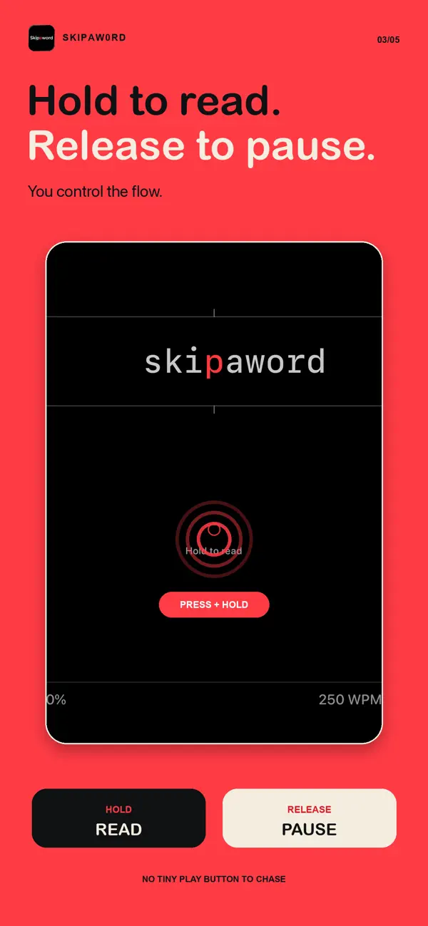 Screenshot #3 pour Skipaword - Speed Reading
