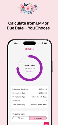 OB Wheel Pregnancy Calculator screenshot