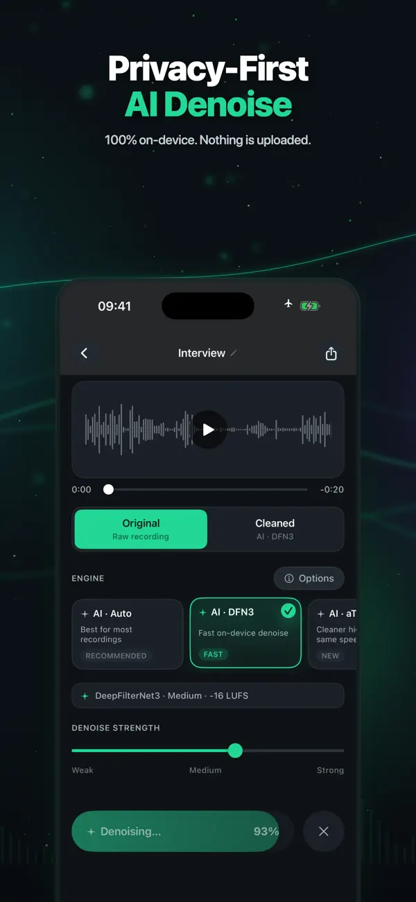Denoise: AI Voice Cleanup Screenshot 3