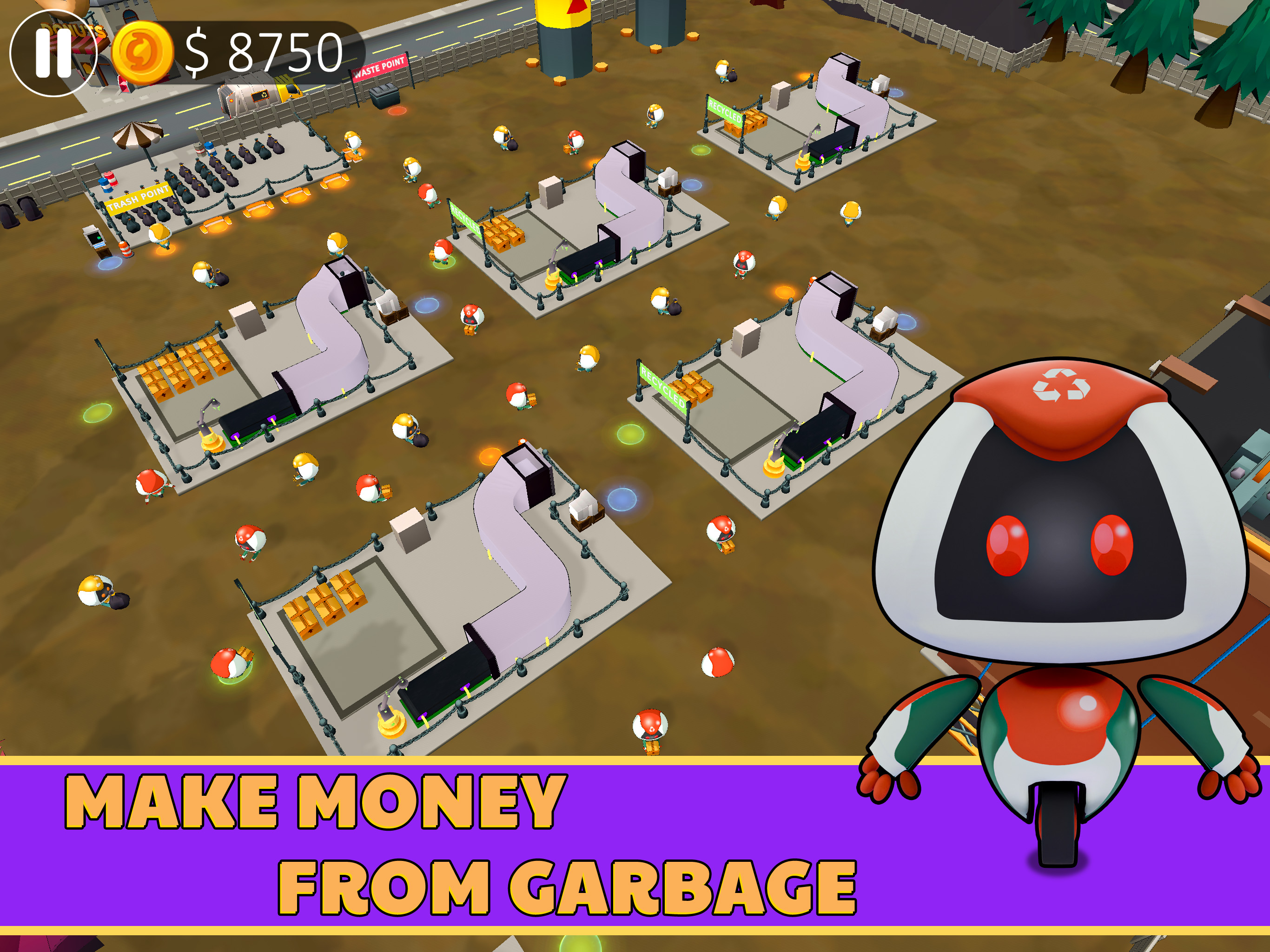 Trash Recycle Factory Store 3d