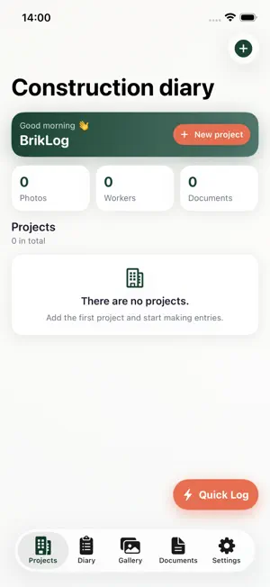 Briklog - Construction Diary screenshot 1