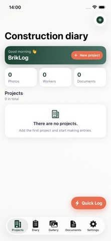 Briklog - Construction Diary Screenshot 1 of 5