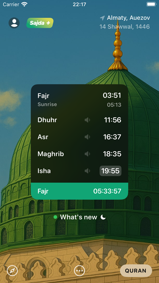 #3. Sajda: Prayer times, Quran (iOS) Podle: GOOD APP, TOO