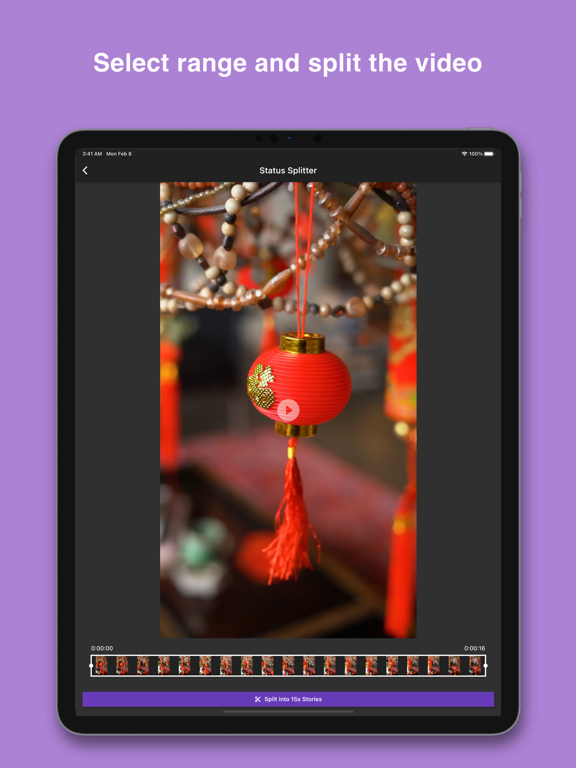 Split Video - Make long story iPad screenshot 2 - Photo & Video app