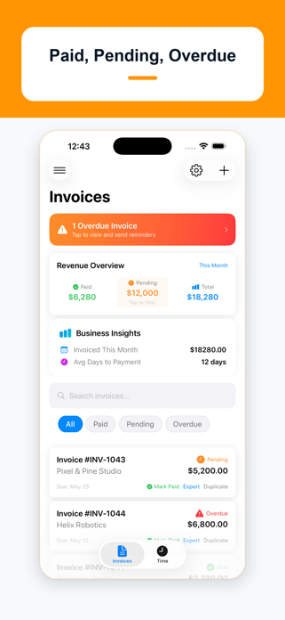 Invoice Maker Time Tracker Screenshot 4 of 5