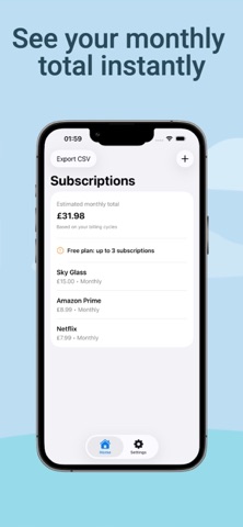 SubTrackr: Subscription screenshot