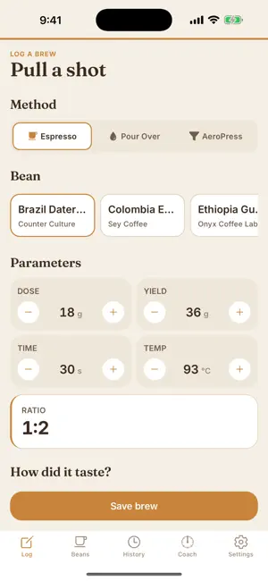 BrewLog: Coffee Dial-In screenshot 2