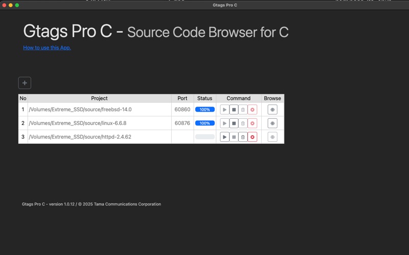 Gtags Pro C screenshot