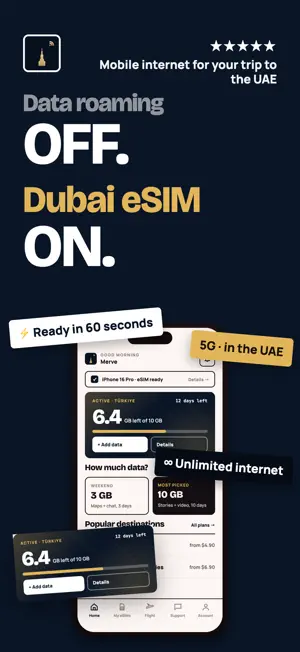Dubai eSIM – UAE Data Plans screenshot 1