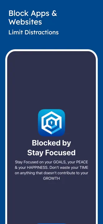 Stay Focused App/Site Blocker : capture d’écran 2 sur 8