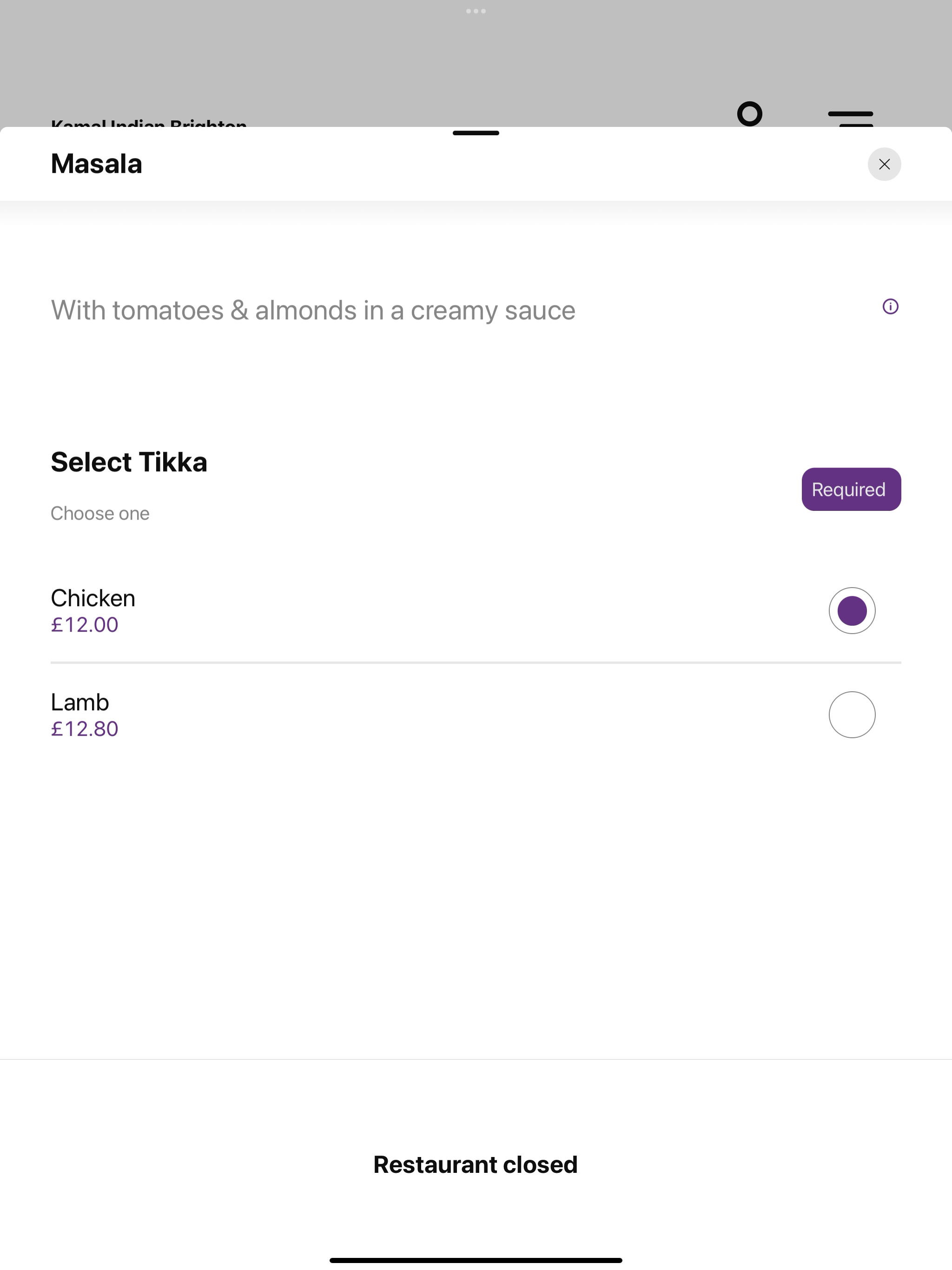 Kamal Indian Brighton screenshot 8