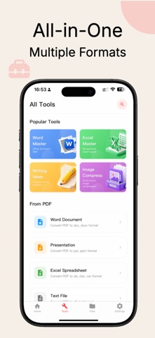 AI PDF Converter - PDF to word iPhone screenshot